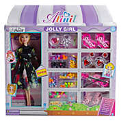 GCI 11" Purple and Black Beautiful Jolly Diva Play Doll with Multiple Accessories