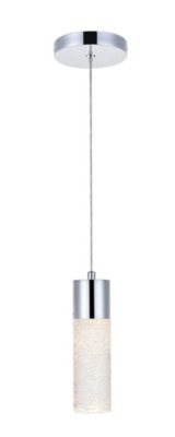 Elegant Lighting Luxurious Constellation 1 Light LED Pendant for Living Room, Bedroom & Hallway, Chrome