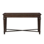 Lazzara Home Destry 56 in. Espresso Rectangular Wood Console Table