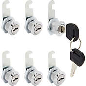 Stockroom Plus Cabinet Cam Locks with Keys, Cylinder Lock for Tool Box (12/19 In, 16 mm, 6 Pack)