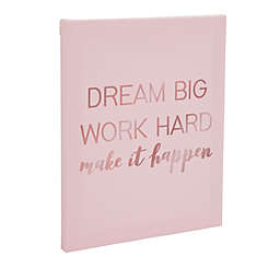 Juvale Motivational Canvas Wall Art, Inspirational Quotes Rose Gold Home Decor (8x10 In)