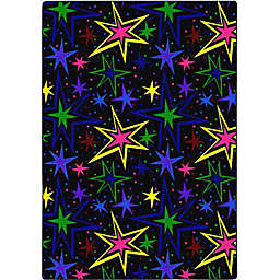 Joy Carpets Neon Lights Kapow 6' x 9' area rug  - Fluorescent