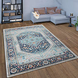 Paco Home Blue Indoor & Outdoor Rug For Balcony And Patio