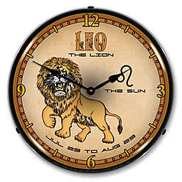 Collectable Sign & Clock   Leo LED Wall Clock Retro/Vintage, Lighted