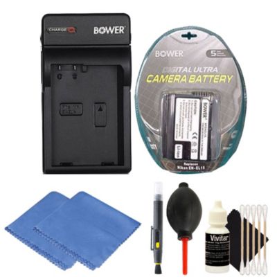 Replacement Battery for EN-EL15 Battery + Charger with Top Accessories