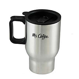 Mr. Coffee Expressway 16 Ounce Stainless Steel Thermal Travel Mug Cup with Lid