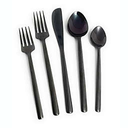 Vibhsa Flatware Set of 30 Pieces (Stainless Steel, Black Glossy)