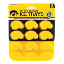 MasterPieces Game Day Set - FanPans NCAA Iowa Hawkeyes - Silicone Ice Cube Trays Two Pack - Dishwasher Safe