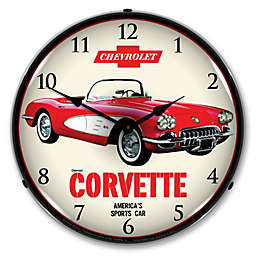 Collectable Sign & Clock   1959 Chevrolet Corvette LED Wall Clock Retro/Vintage, Lighted