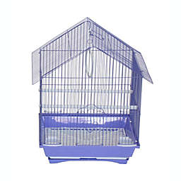 YML  A1314MPUR House Top Style Small Parakeet Cage, Purple - 13.3