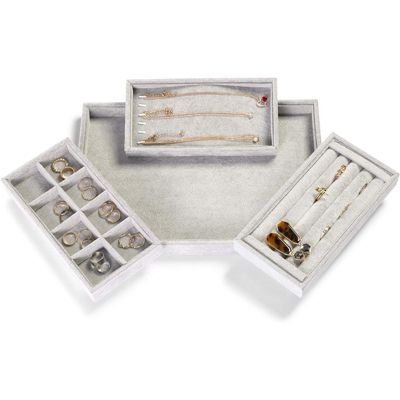 Juvale Drawer Organizer 4 in 1?Stackable Jewelry Organizer?Tray (13.75 x 9.5 x 1.25 In)