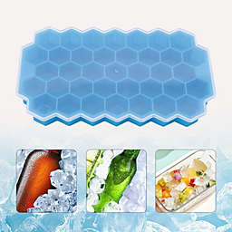 Infinity Merch Ice Cube Trays Molds 37 Compartments Blue