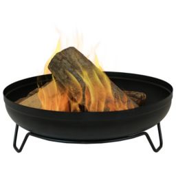 Sunnydaze Outdoor Camping or Backyard Steel with Heat-Resistant Finish Fire Pit Bowl on Stand - 23