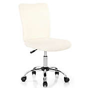 Gymax Armless Leisure Office Chair Adjustable Swivel Task Chair