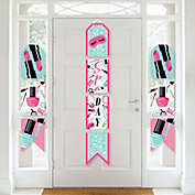Big Dot of Happiness Spa Day - Hanging Vertical Paper Door Banners - Girls Makeup Party Wall Decoration Kit - Indoor Door Decor