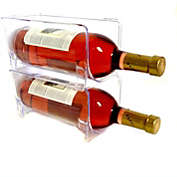 Dependable Industries 2 pack Stackable Fridge and Freezer Wine Bottle Holder
