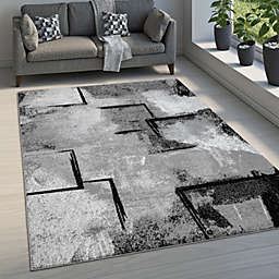 Paco Home Grey White Area Rug Modern Design with Abstract Paint Effect