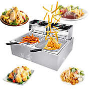 Kitcheniva Deep Fryer Fry Daddy w Basket Stainless Steel Electric Countertop Large Capacity