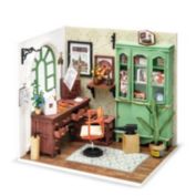 Robotime DIY Studio House with Furniture - Jimmy Studio - Wooden Miniature Kits - Birthday Gift For Children, Girls