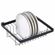 Stock Preferred Over Sink Dish Drying Rack in Black 11.8×10.6×3.1 in