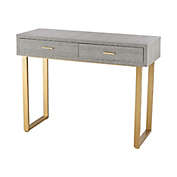 Contemporary Home Living 31" Gray and Gold Beaufort Point Desk
