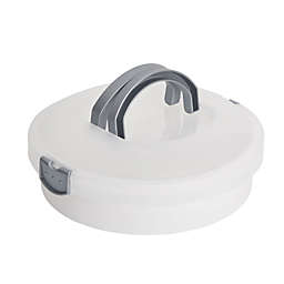 Juvale Round Cake Carrier with Handle for Desserts, Cupcakes, Deviled Eggs (White)