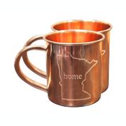 Alchemade - 100% Pure Hammered Copper Mug - Minnesota Home Copper Mugs - Set of 2 14 oz Mugs For Moscow Mules, Cocktails, Or Your Favorite Beverage - Keeps Drinks Colder, Longer