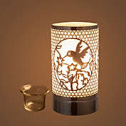 Peterson Artwares 7" Touch lamp/Oil burner/Wax warmer - Silver Hummingbird