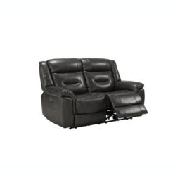 Yeah Depot Imogen Loveseat (Power Motion), Gray Leather-Aire YJ