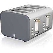Swan - Nordic Collection 4 Slice Toaster, 1500W, Matte Gray