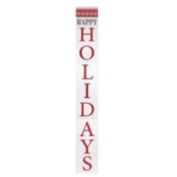Happy Holiday Wood Porch Sign-White