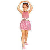 Northlight Pink and White Ballerina Leotard Girl Child Halloween Costume - Medium