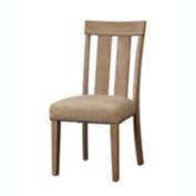 Yeah Depot Nathaniel Side Chair (Set-2), Slatted Back, Fabric & Maple (2Pc/1Ctn)