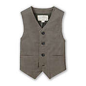 Hope & Henry Boys&#39; Classic Suit Vest (Dark Taupe Herringbone, 4)