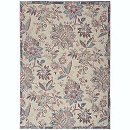 Waverly Washable Collection WAW01 Indoor only Area Rug - Beige 4' x 6'
