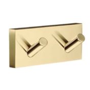 Smedbo House Polished Brass Double Hook