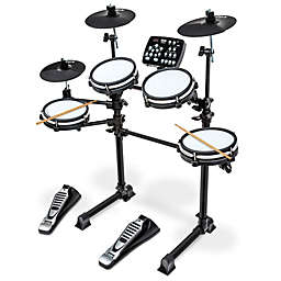LyxJam 7-Piece Electronic Drum Set, Adult Professional Electric Drum Set with Kick Pad & Drum Sticks