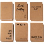 Paper Junkie Kraft Paper Notebook Journals for School, Traveling, Work (4 x 6 In, 12-Pack)