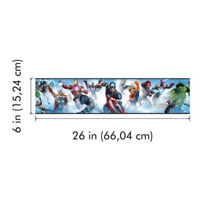 Roommates Decor Modern Wallpaper Marvel Avengers Peel & Stick Border - Blue, Red