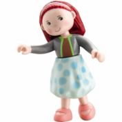 HABA Little Friends Imke - 3.75" Dollhouse Doll Toy Figure with Red Hair & Headband