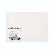 C&F Home Hippity Hoppity Easter Truck Embroidered Placemat Set of 6 Rectangle Easter Spring Cotton