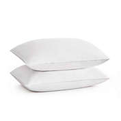 Unikome 2 Pack Medium Soft White Goose Down Feather Bed Pillows in White, 100% Cotton Shell, King