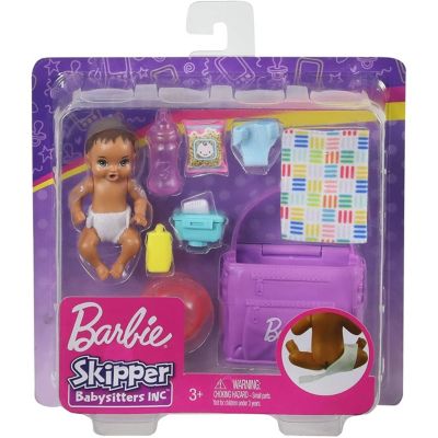 Details about   NRFB Barbie Baby Skipper Babysitter Playset Gift Newborn Feeding Doll Lot Babies 