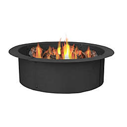 Sunnydaze Outdoor Heavy-Duty Steel Portable Above Ground or In-Ground Round Fire Pit Liner Ring - 27