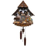 Alexander Taron 13.5" Engstler Battery-Operated Working Men Full Size Cuckoo Wall Clock