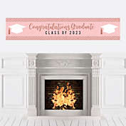 Big Dot of Happiness Rose Gold Grad - 2023 Graduation Party Decorations Party Banner