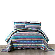 MarCielo 3 Pcs Bohemian Quilt Bedspread Set B011