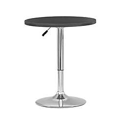 CorLiving Adjustable Height Black Round Bar Table
