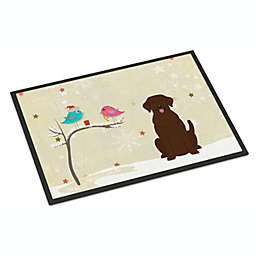 Caroline's Treasures Christmas Presents between Friends Labrador Retriever - Chocolate Indoor or Outdoor Mat 24x36 36 x 24
