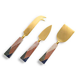 GAURI KOHLI Galicia Marble Cheese Knives, Set of 3